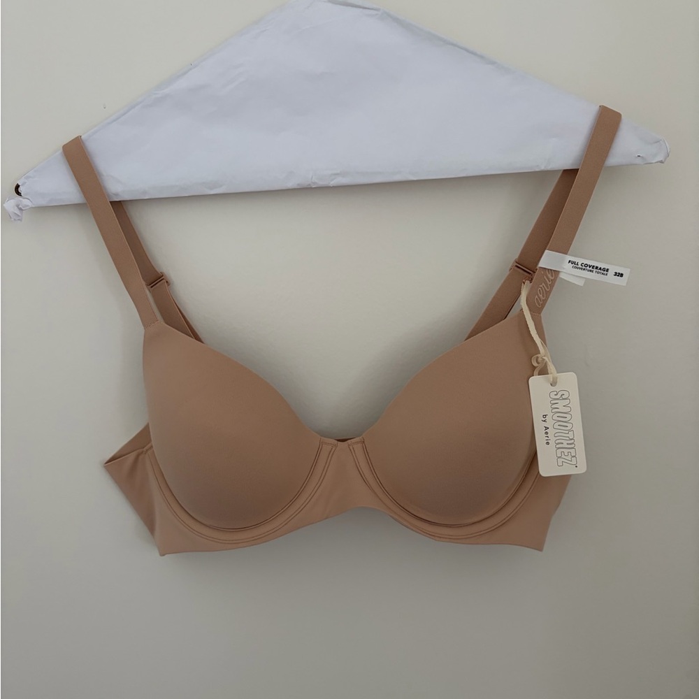 aerie Smoothz T-Shirt Bra - Beige/Nude